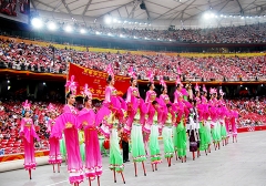 2008年参加奥运会开幕式前表演